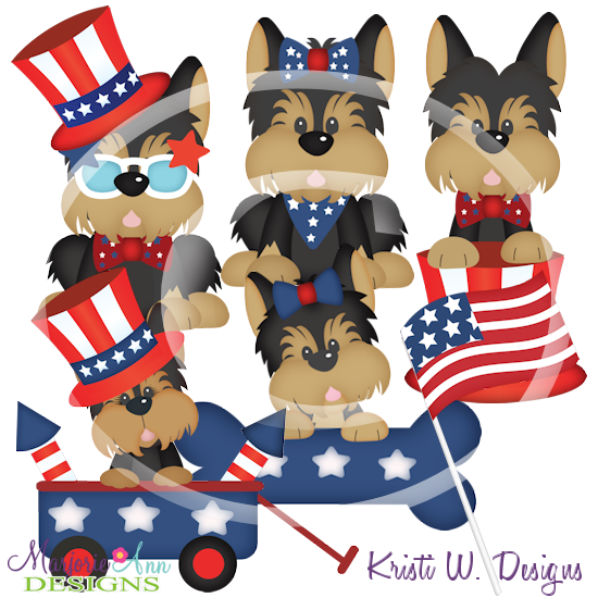 A Yorkie 4th SVG Cutting Files Includes Clipart - Click Image to Close